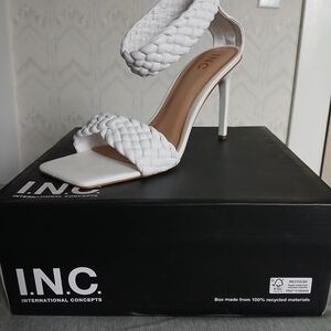 INC International Concepts Women's White Heeled Sandals